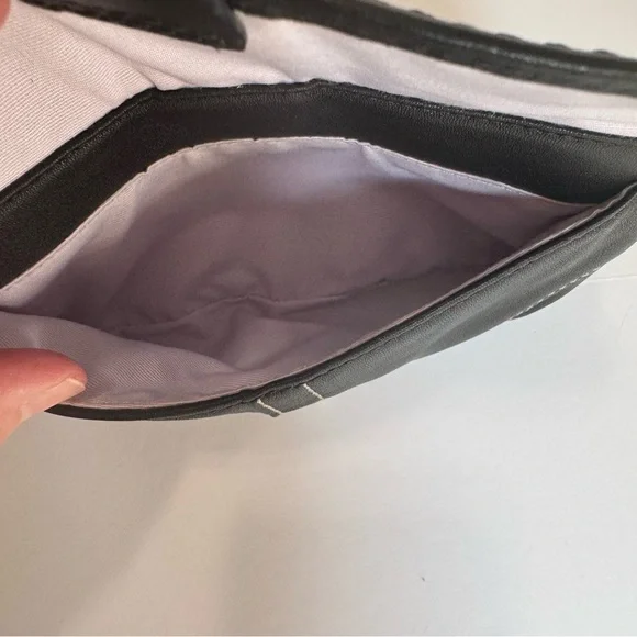 Coach Y2K SoHo Black Leather Silver Buckle Flap, Zip Clutch Wallet Wristlet - Picture 11 of 17